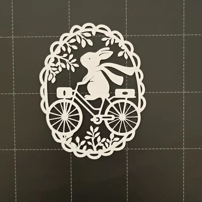 Mô hình trang trí thỏ đi xe đạp (Bunny on Bike) in 3D cho lễ Phục sinh