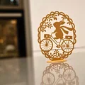 Mô hình trang trí thỏ đi xe đạp (Bunny on Bike) in 3D cho lễ Phục sinh - Thumbnail 2
