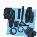 Bộ phụ kiện độ súng Nerf phong cách M4 thực tế cho máy in 3D - Thumbnail 2