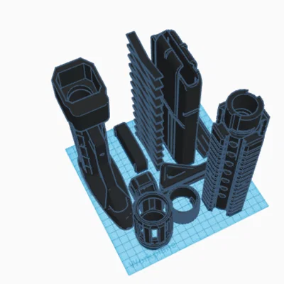 Bộ phụ kiện độ súng Nerf phong cách M4 thực tế cho máy in 3D