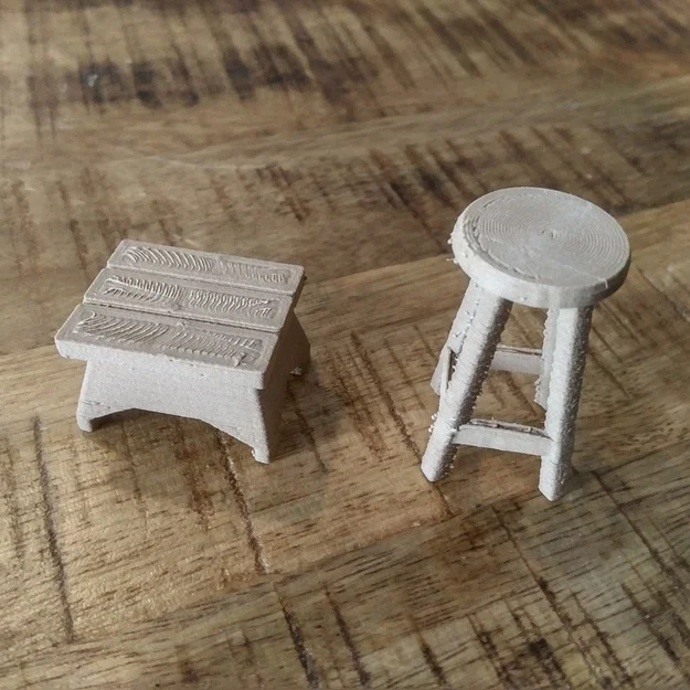 Mô hình ghế đẩu mini (Stool Miniatures) - Image 1
