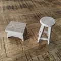 Mô hình ghế đẩu mini (Stool Miniatures) - Thumbnail 1
