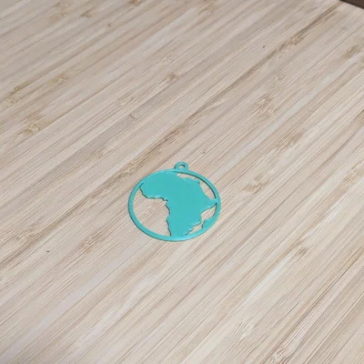 Mặt dây chuyền hình bản đồ Châu Phi - Phụ kiện in 3D độc đáo