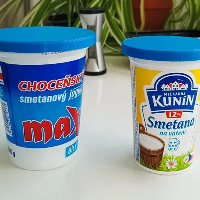 Víčko đậy hũ sữa chua và kem