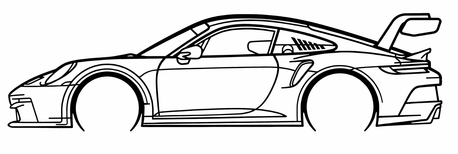 Porsche 911 GT3 CUP 992 Silhouette Wallart / GT, Racecar, DTM, GT-Masters - Image 1