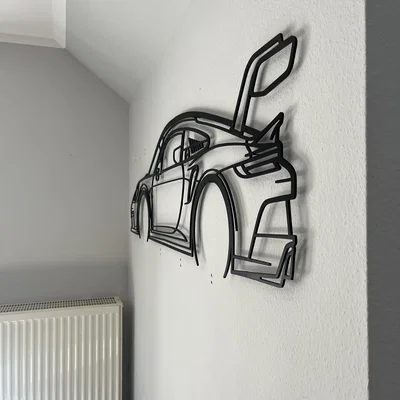 Porsche 911 GT3 CUP 992 Silhouette Wallart / GT, Racecar, DTM, GT-Masters