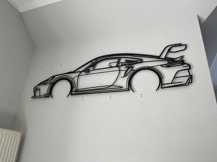 Porsche 911 GT3 CUP 992 Silhouette Wallart / GT, Racecar, DTM, GT-Masters - Image 3