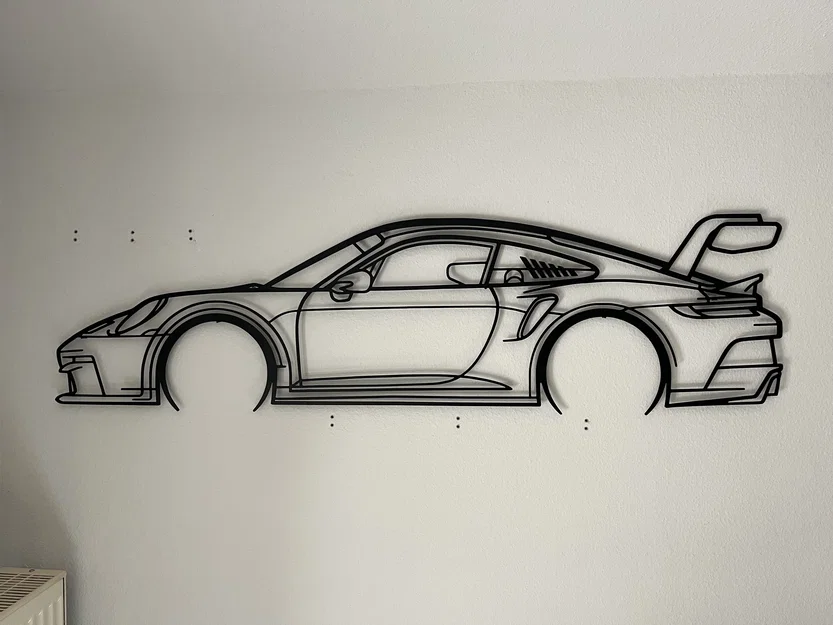 Porsche 911 GT3 CUP 992 Silhouette Wallart / GT, Racecar, DTM, GT-Masters - Image 4