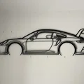 Porsche 911 GT3 CUP 992 Silhouette Wallart / GT, Racecar, DTM, GT-Masters - Thumbnail 4