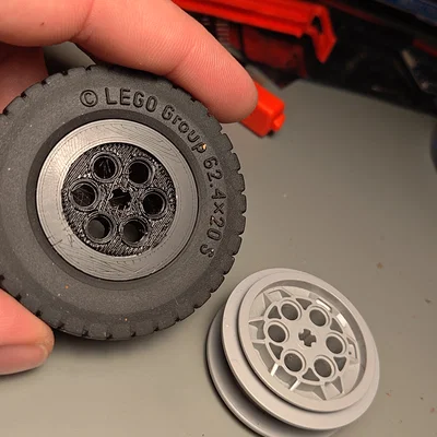 Mâm xe Lego Technic 43,2 x 18 mm (File in 3D thay thế)