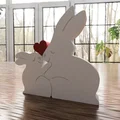 Mô hình 3D cặp đôi thỏ yêu thương - Bunny Family Decoration - Thumbnail 3