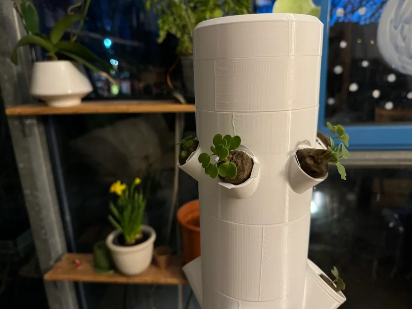 Bộ giá đỡ 6 cốc trồng cây thủy canh 3cm cho tháp rau sạch - Image 1