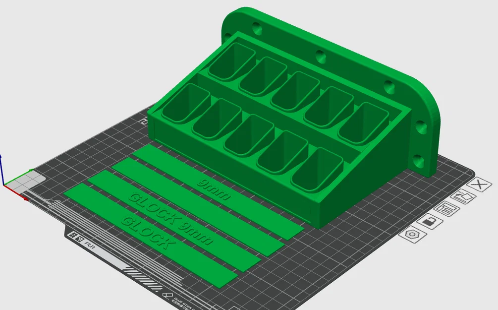 Giá Treo Tường Magazine Glock Double Stack (Bản 10 Magazine) - Image 1