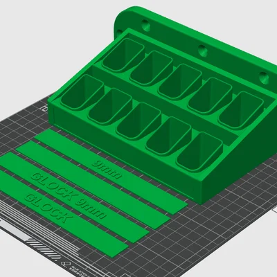 Giá Treo Tường Magazine Glock Double Stack (Bản 10 Magazine)