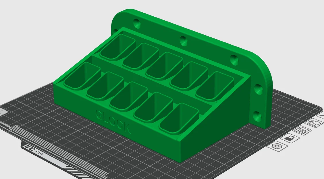Giá Treo Tường Magazine Glock Double Stack (Bản 10 Magazine) - Image 2