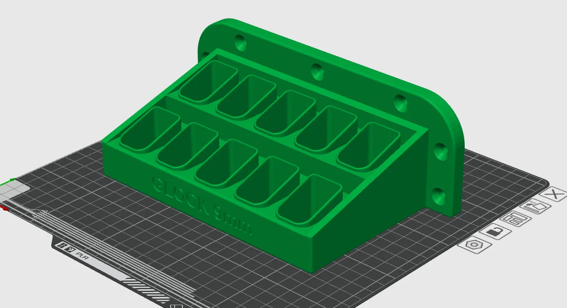 Giá Treo Tường Magazine Glock Double Stack (Bản 10 Magazine) - Image 3