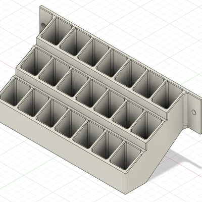 Giá treo mũi phay CNC 21 vị trí gắn tường - Thiết kế in 3D gọn gàng