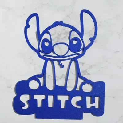Mô hình trang trí bàn làm việc hình Stitch 2D cực dễ thương