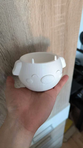 Mẫu in 3D chậu cây hình chú bò đáng yêu (Cow Plant Pot) - Image 2