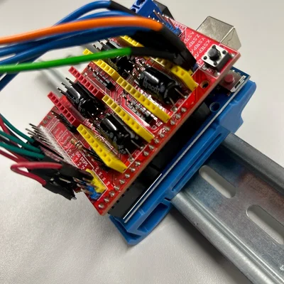 Ngàm gắn DIN Rail cho Arduino Uno / CNC Shield