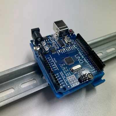 Ngàm gắn DIN Rail cho Arduino Uno / CNC Shield