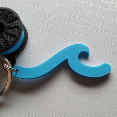 Móc khóa hình con sóng (Wave Keychain) in 3D độc đáo cho tín đồ yêu biển