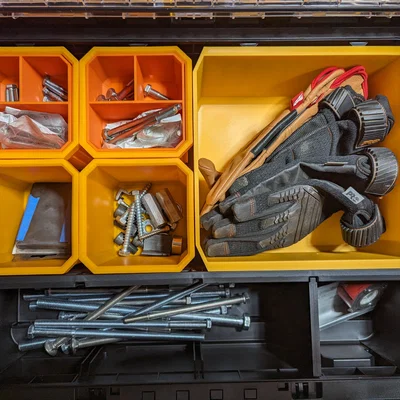Khay 3D Toughbuilt Stacktech Large Organizer Quad Bin siêu lớn
