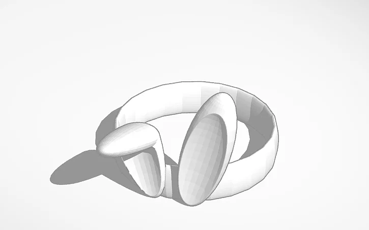 Tự in nhẫn tai thỏ Bunny Ring dễ thương làm phụ kiện thời trang - Image 1