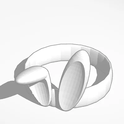 Tự in nhẫn tai thỏ Bunny Ring dễ thương làm phụ kiện thời trang