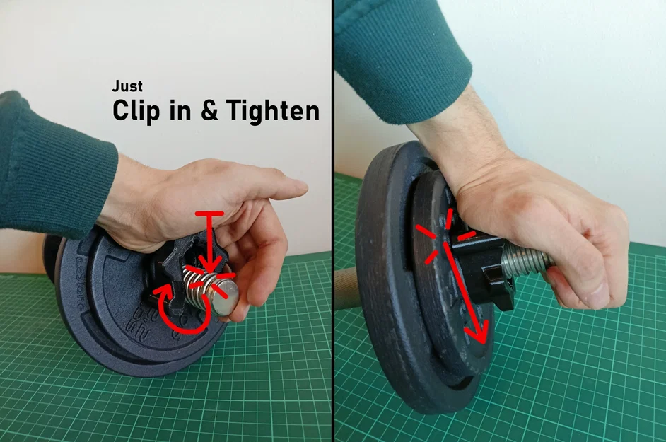 Dumbell Clip (Kẹp/đai ốc clip-on cho tạ dumbell) - Image 2