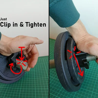 Dumbell Clip (Kẹp/đai ốc clip-on cho tạ dumbell)