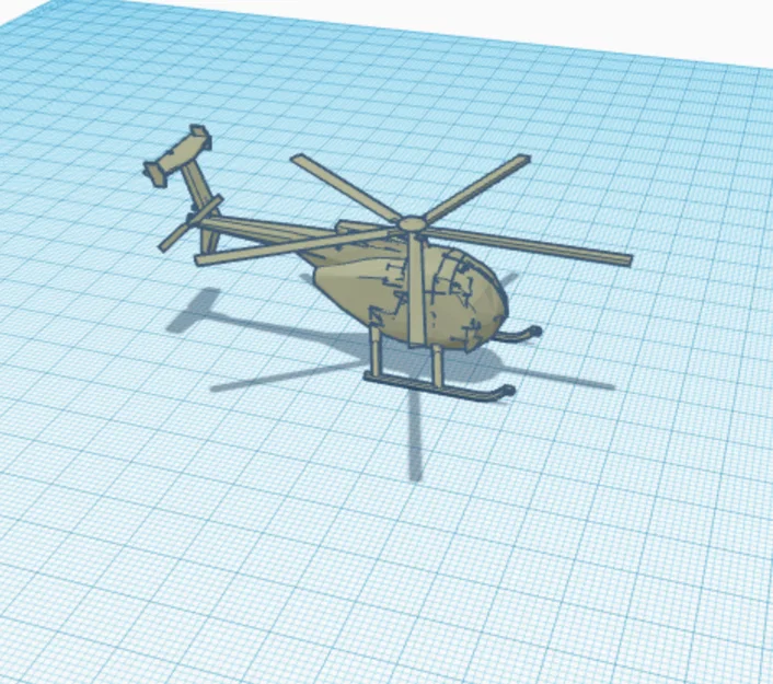 Mô hình trực thăng (Helicopter) in 3D trang trí bàn làm việc đẹp mắt - Image 1