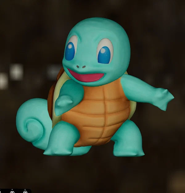 Mô hình 3D Squirtle Pokemon dễ thương in đa màu sắc - Image 1