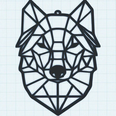 Mô hình trang trí đầu sói (Wolf Decor) nghệ thuật in 3D siêu dễ