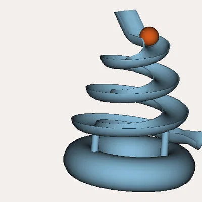 Mô hình cầu trượt xoắn ốc mini 3D cực kỳ thú vị cho bé