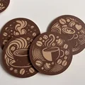 Miếng lót ly Coffee & Love in 3D đẹp mắt và tinh tế - Thumbnail 1