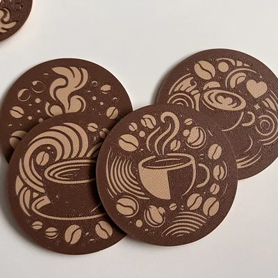 Miếng lót ly Coffee & Love in 3D đẹp mắt và tinh tế
