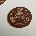 Miếng lót ly Coffee & Love in 3D đẹp mắt và tinh tế - Thumbnail 2
