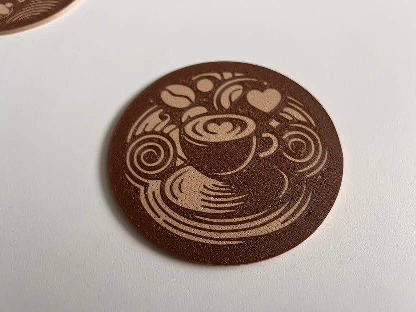 Miếng lót ly Coffee & Love in 3D đẹp mắt và tinh tế - Image 4