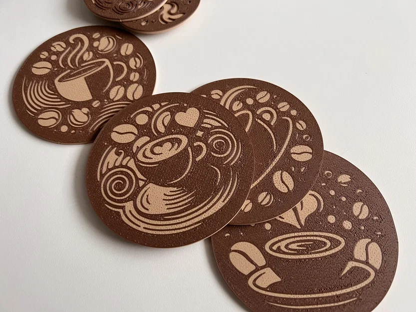 Miếng lót ly Coffee & Love in 3D đẹp mắt và tinh tế - Image 6