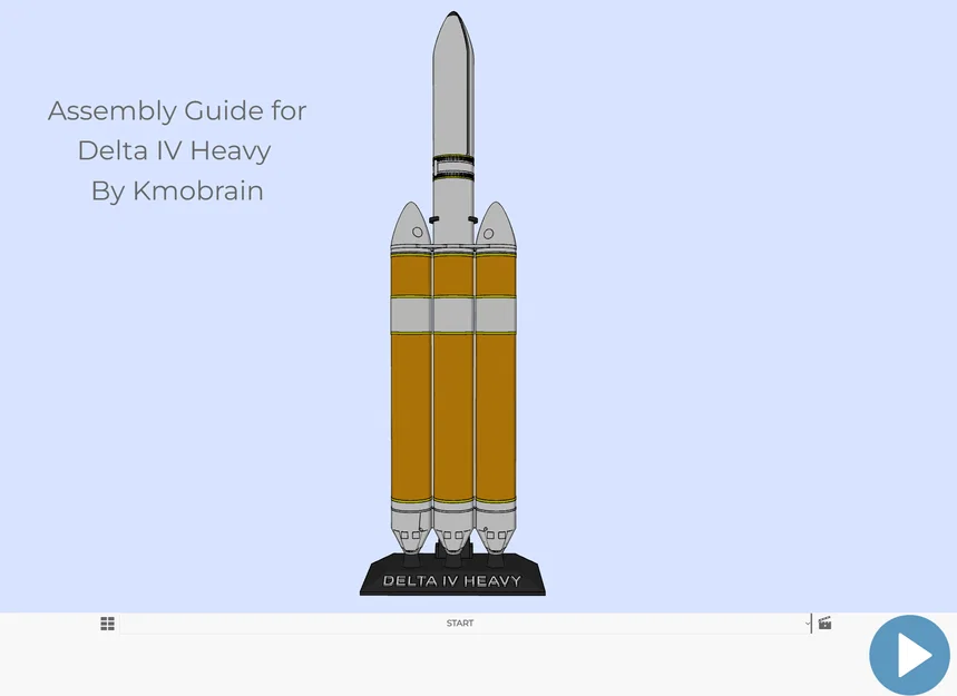 Mô hình tên lửa DELTA IV HEAVY tỉ lệ 1:200 (STL) - Image 8