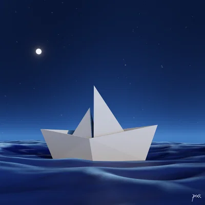 Thuyền Giấy Nổi Trên Nước (Origami) - Floating Paper Ship (Boat)
