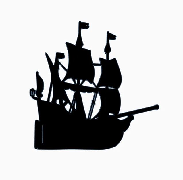 Mô hình Tàu Cướp Biển (Pirate Ship) in 3D trang trí treo tường - Image 1