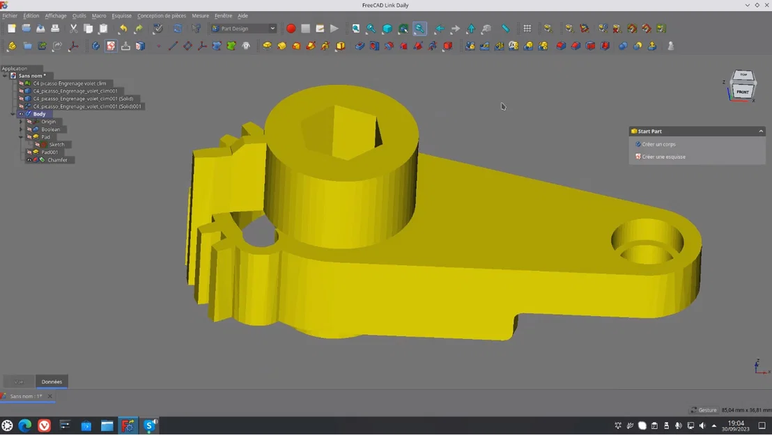 Bánh răng điều khiển cánh gió máy lạnh cho C4 Picasso (In 3D) - Image 1
