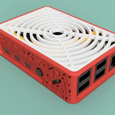 Vỏ Raspberry Pi 4 với top tuỳ biến (in khoảng 4–5 giờ)
