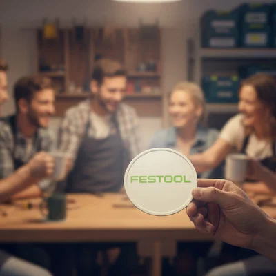Đế lót ly FESTOOL (FESTOOL Coaster 80mm) - Phụ kiện in 3D độc đáo