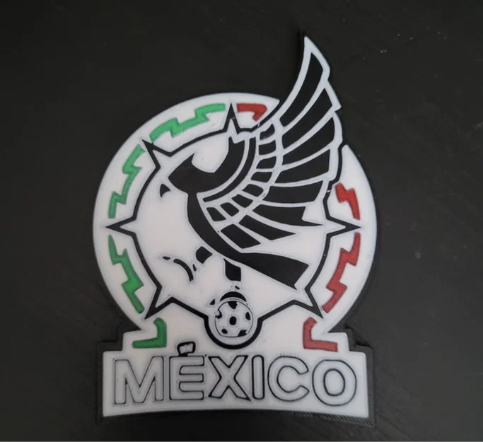 Mô hình logo đội tuyển bóng đá Mexico in 3D trang trí độc đáo - Image 2