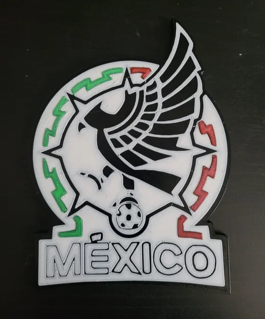 Mô hình logo đội tuyển bóng đá Mexico in 3D trang trí độc đáo - Image 3