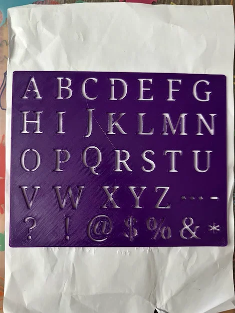 Stencil - Schablone ABC - Updated - Image 1