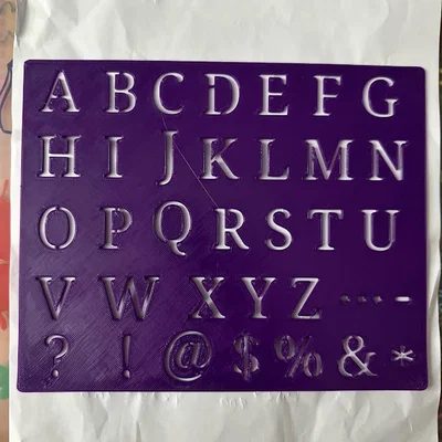Stencil - Schablone ABC - Updated